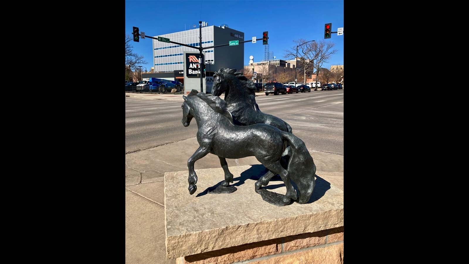 "Friesian Pair" at Carey Avenue and 19th Street.