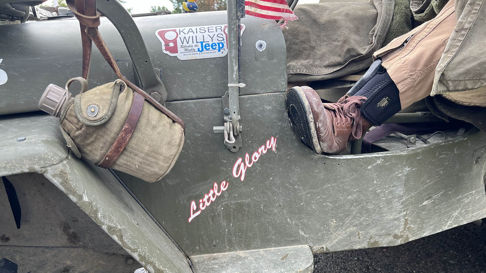 The Jeep has a name: "Little Glory."