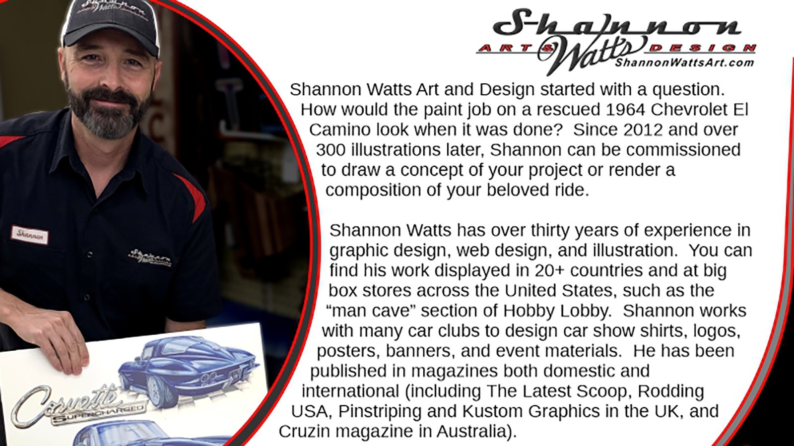 When attending a car show as a celebrity, Shannon Watts hands out his signature cards.