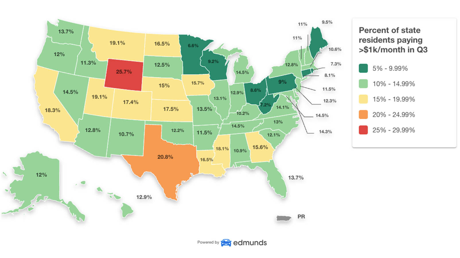 Wyoming Has Highest Rate of 1 000 Per Month Car Payments Your