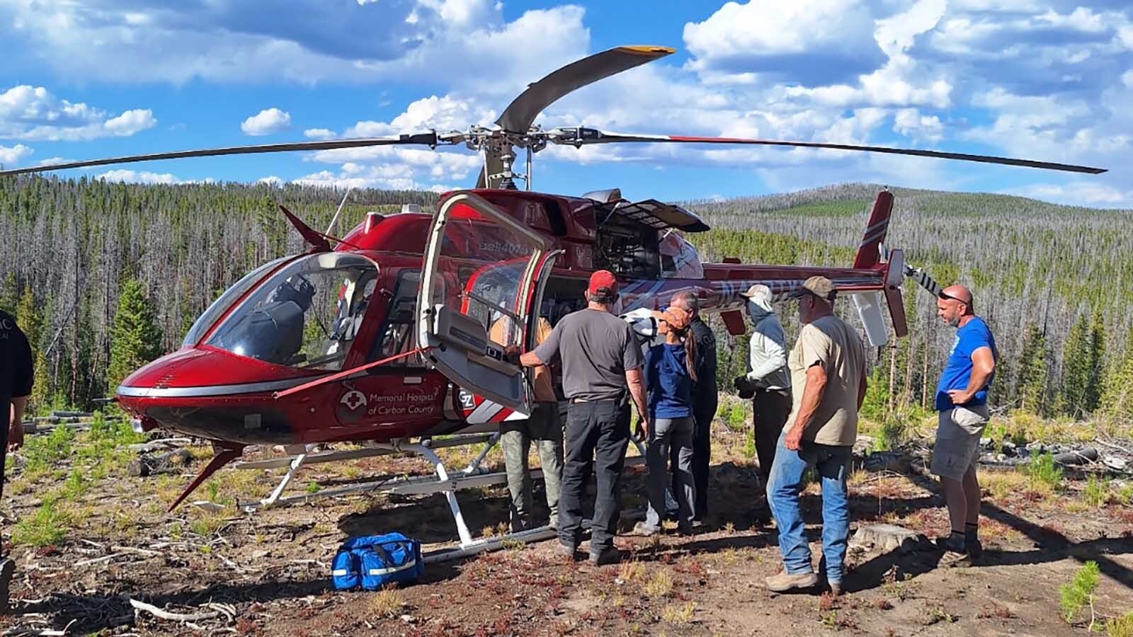 An already-busy year for Carbon County Search and Rescue got busier Monday when a mushroom hunter was stranded with a severely injured ankle deep in the Medicine Bow National Forest.