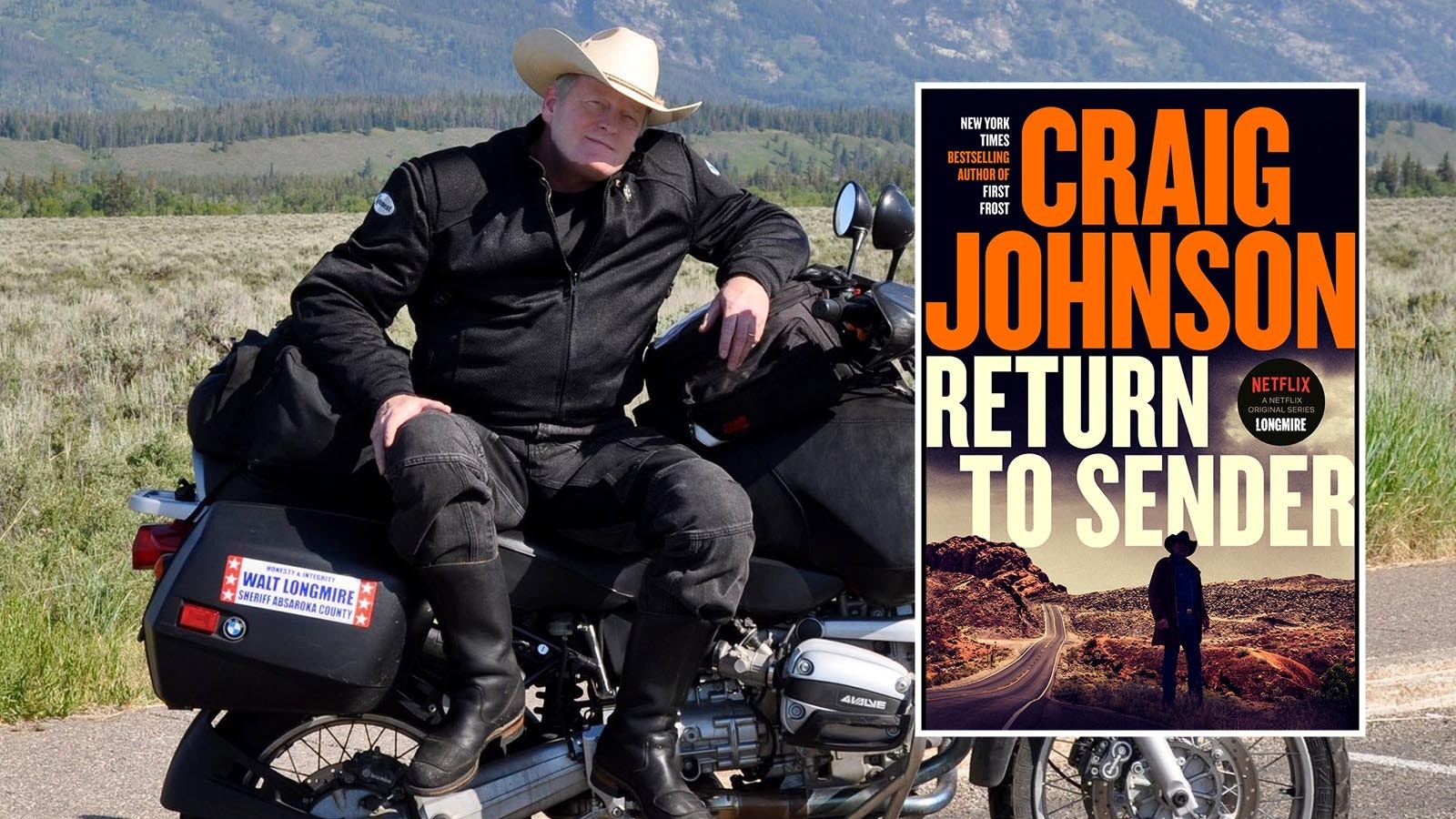 Carig Johnson loaded up and motorcycling through the Rock Springs and Red Desert areas of southwest Wyoming while researching his latest Walt Longmire novel, "Return to Sender."