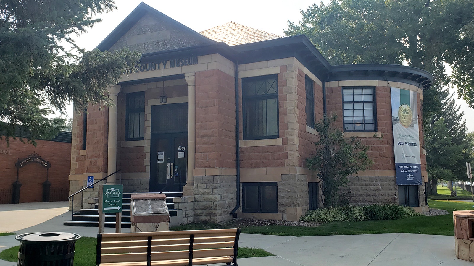 The original Buffalo Carnegie Library is now the entry to the Jim Gatchell Memorial Museum.