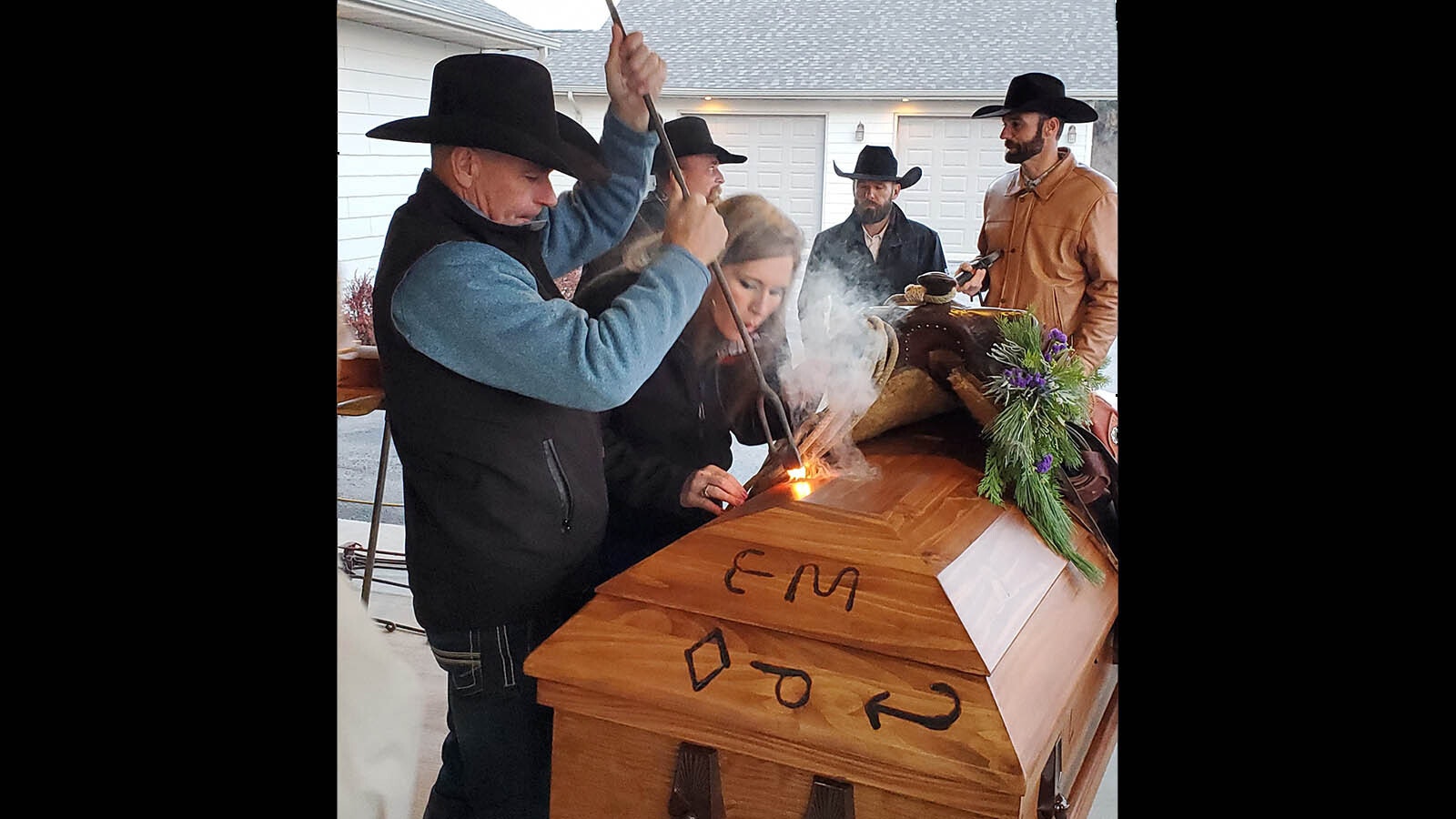 A growing trend in Western funerals is for family and loved ones to put hot cattle brands to wooden caskets. It’s the most cowboy way for ranching families and others in the West to say goodbye.