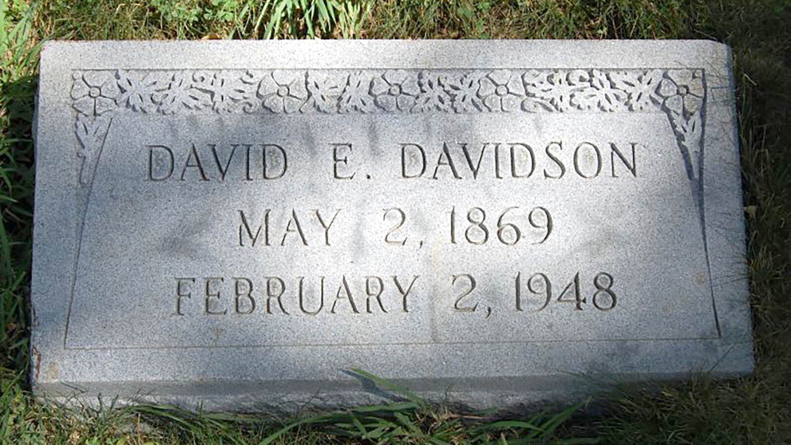David Davidson, who died in 1948 and is buried at Highland Cemetery in Casper, left a legacy as a popular character in Casper and a bootlegger.