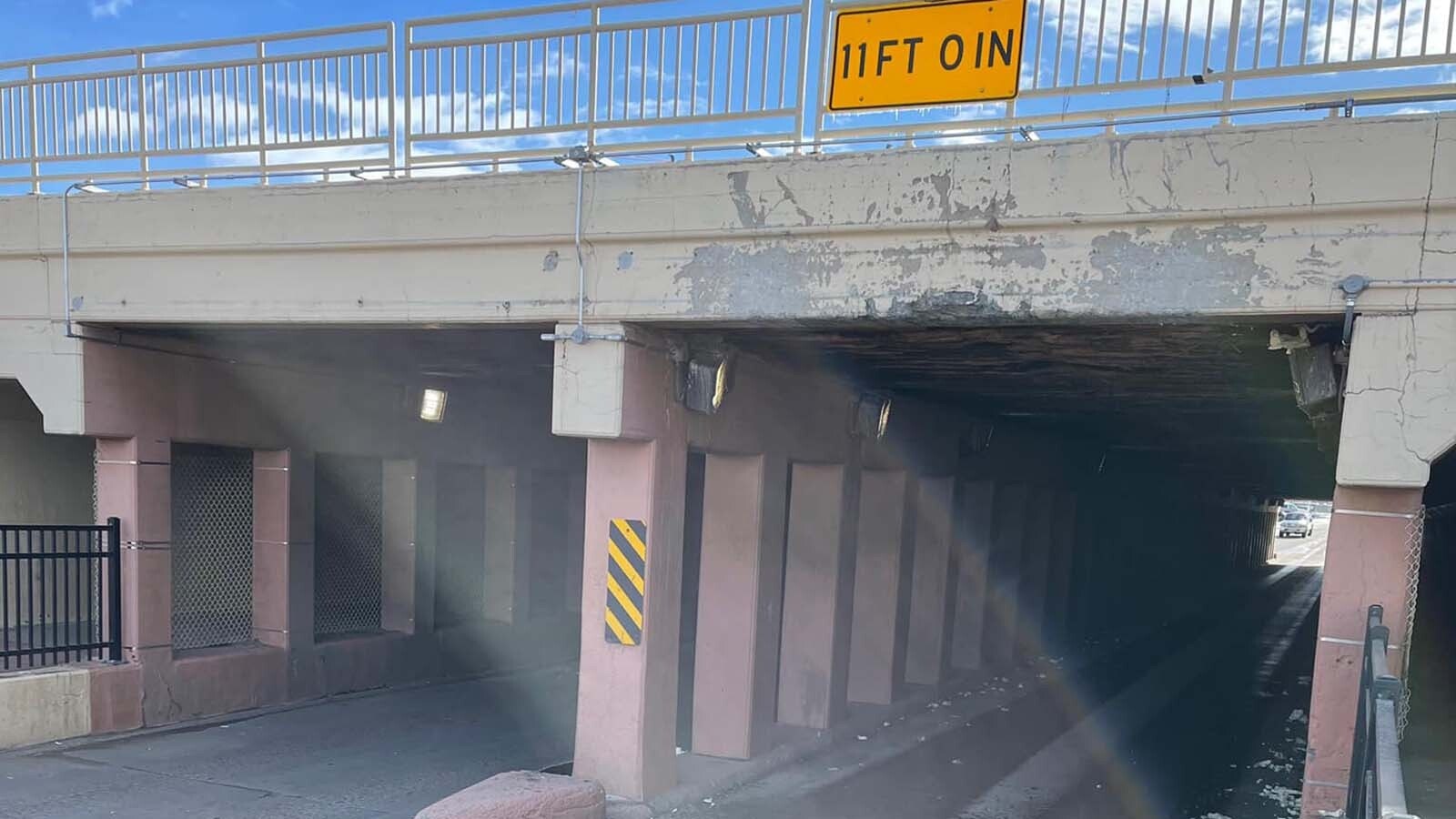 The McKinley Street overpass in Casper, at just 11 feet of clearance, is notorious for getting hit by large trucks.