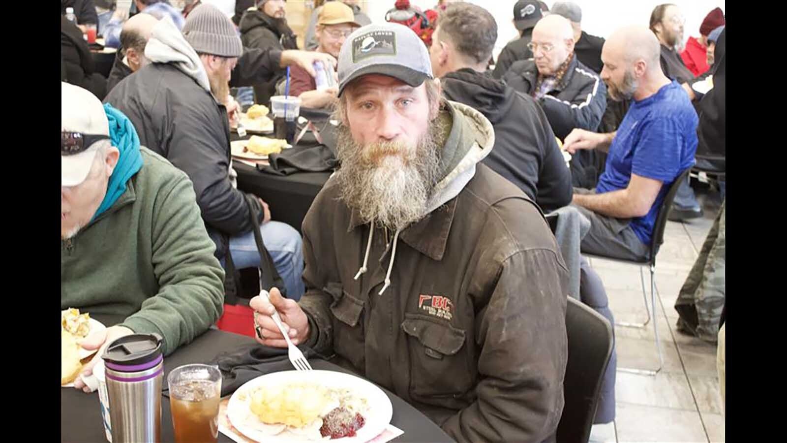 Hundreds of Thanksgiving meals were served Wednesday at the Wyoming Rescue Mission in Casper.