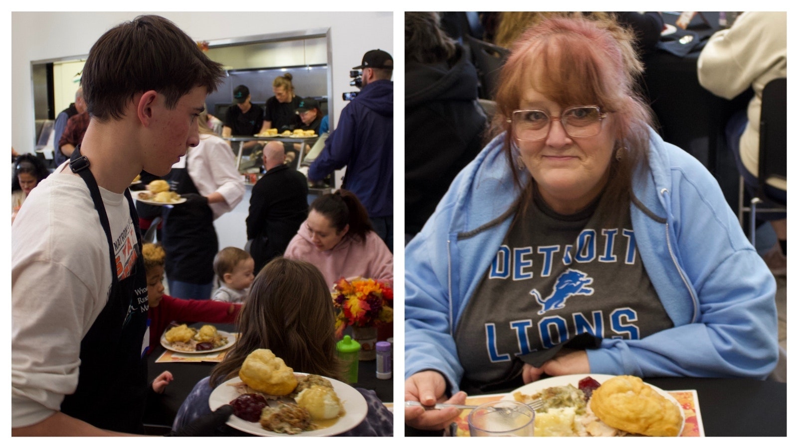 Hundreds of Thanksgiving meals were served Wednesday at the Wyoming Rescue Mission in Casper.