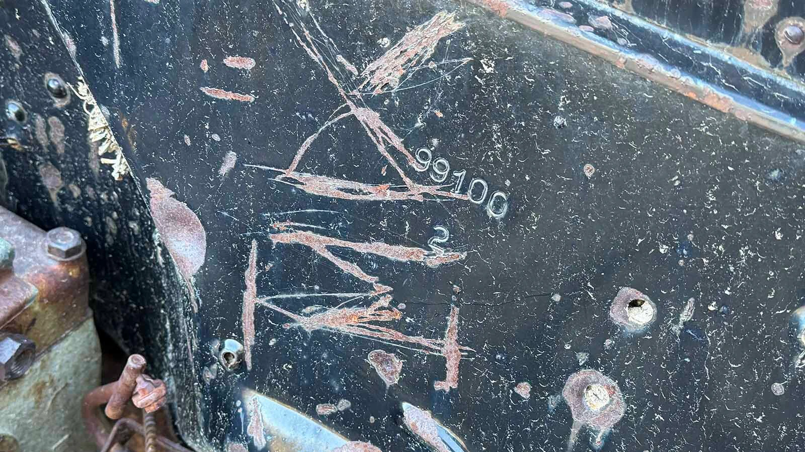 A casting number still visible on the wreck’s engine corresponds to a Dodge 218-cubic-inch flathead-six cylinder head used beginning in the 1940s.