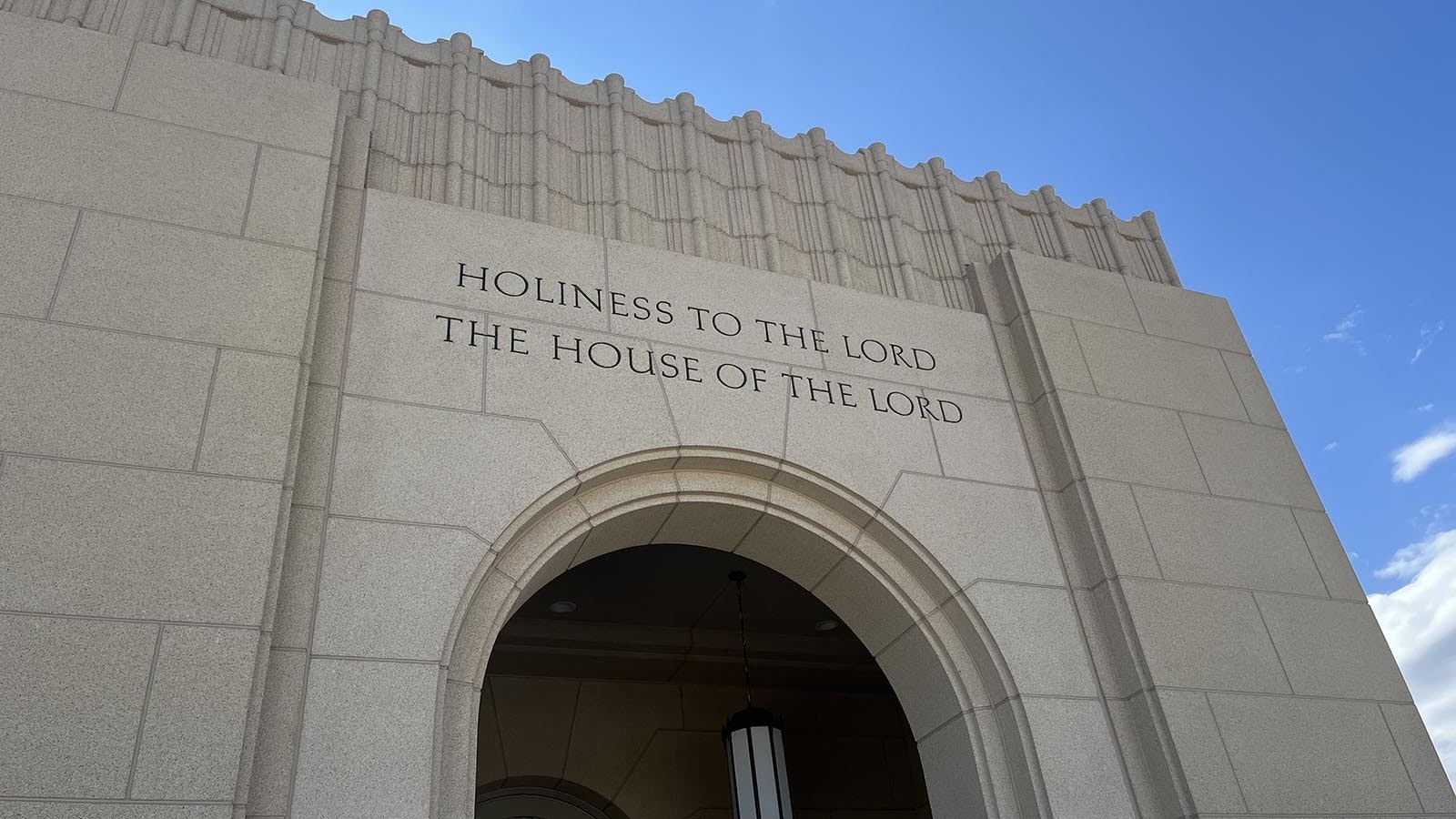 The entrance to the Casper Wyoming Temple.