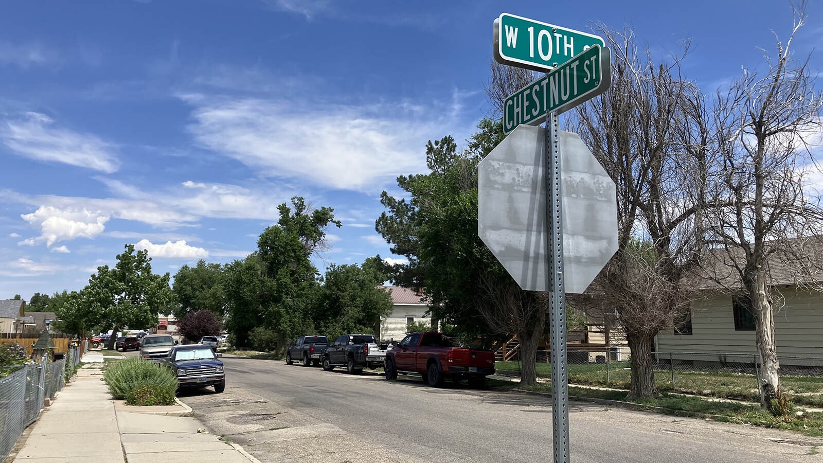 The 900 block of South Chestnut showed no visible signs of a fire during a quick tour of the block on Thursday. The same was true of other locations.