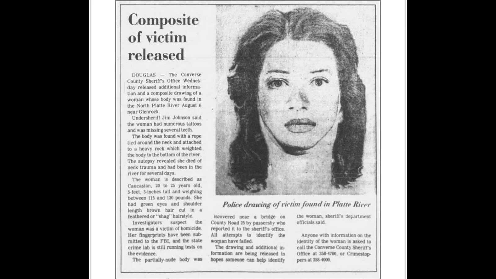 The only approximation of what Belynda May Grantham looked like is this sketch.
