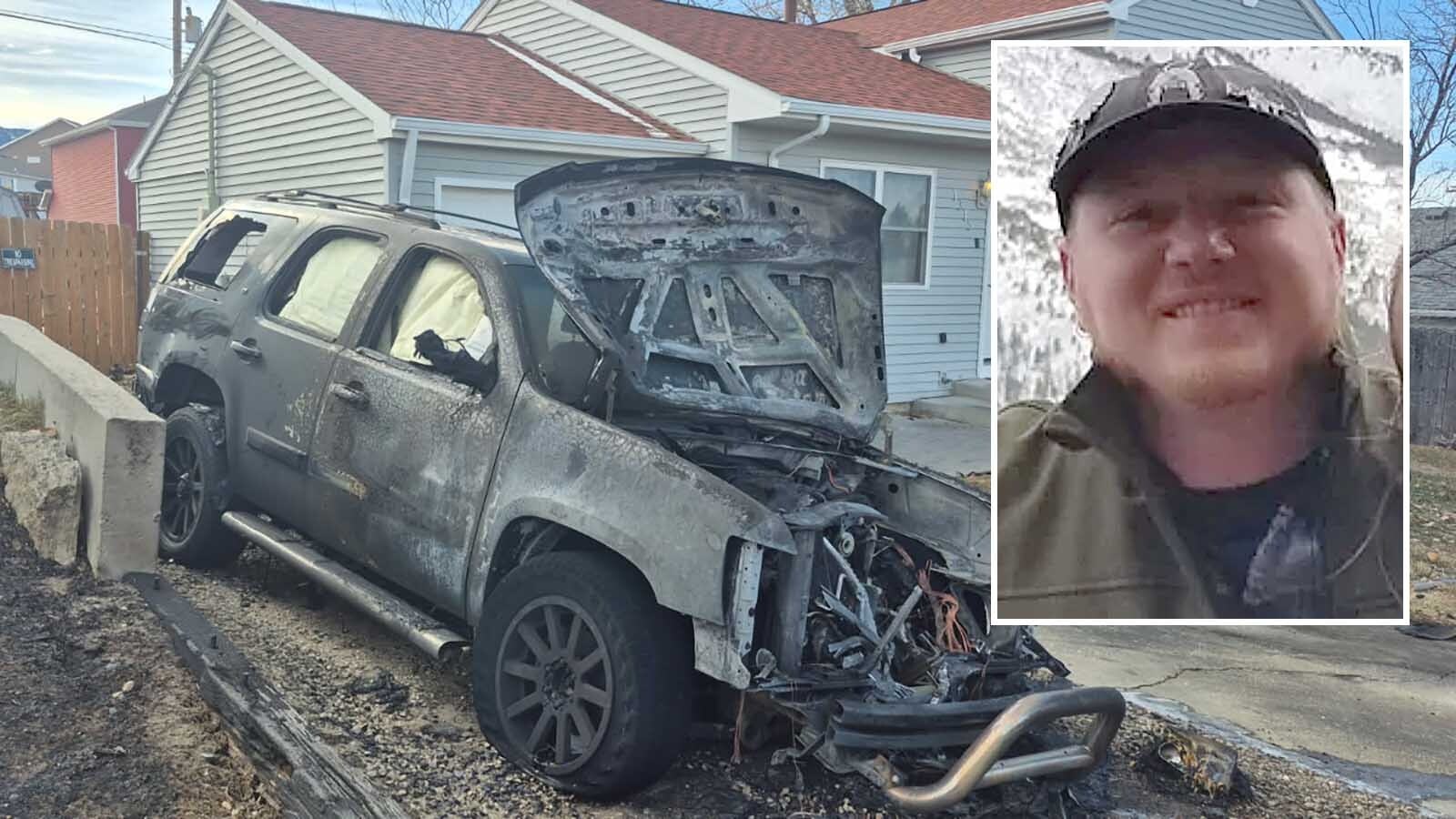 Norman Edward Cardinal III, 30, of Casper is recovering in a Denver hospital with second- and third-degree burns following an explosion Monday afternoon outside his home.