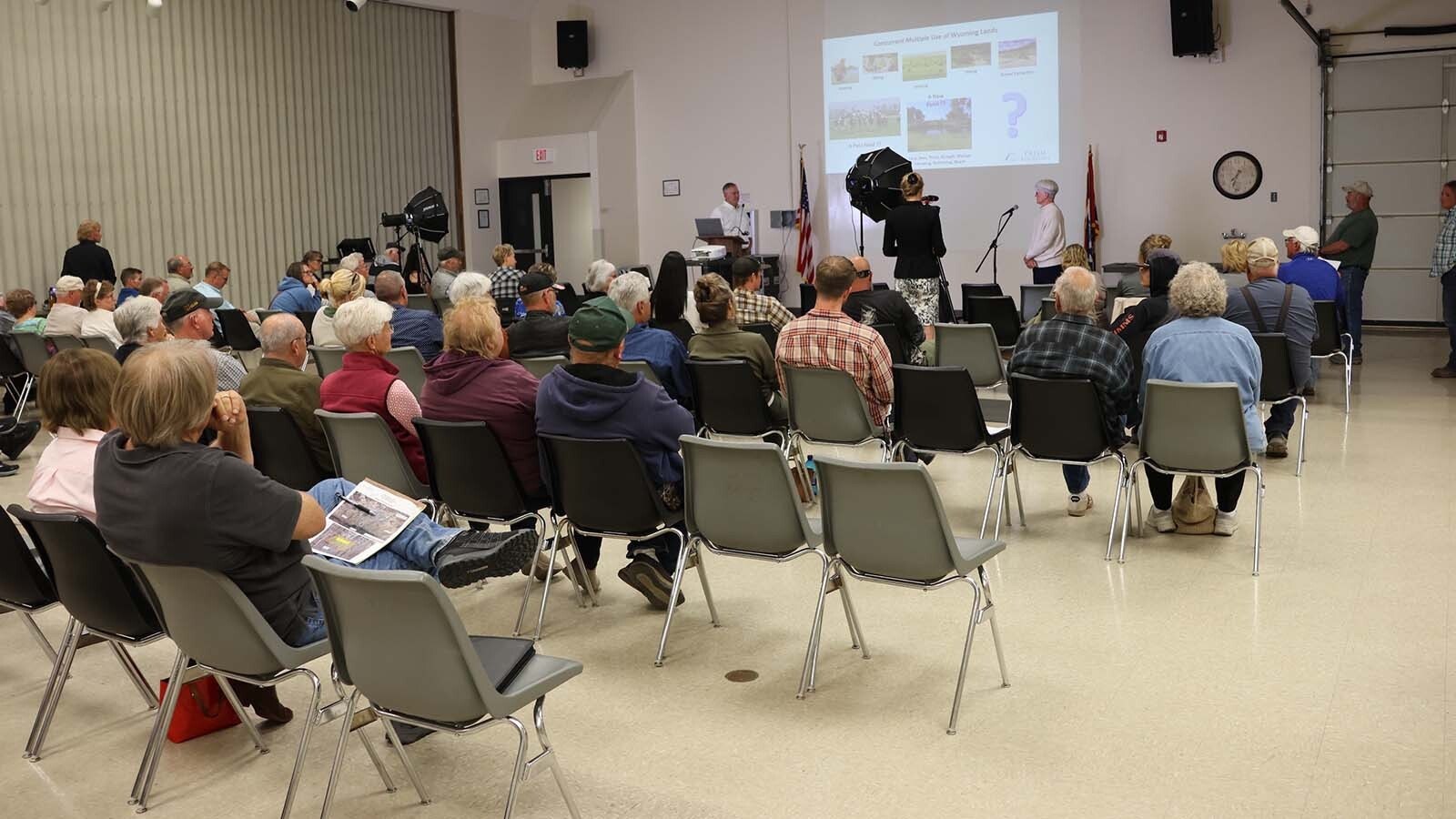 Kyle True and Carolyn Griffith discussed True’s plans for gravel mining during a Prism Logistics sponsored session for the community last year.