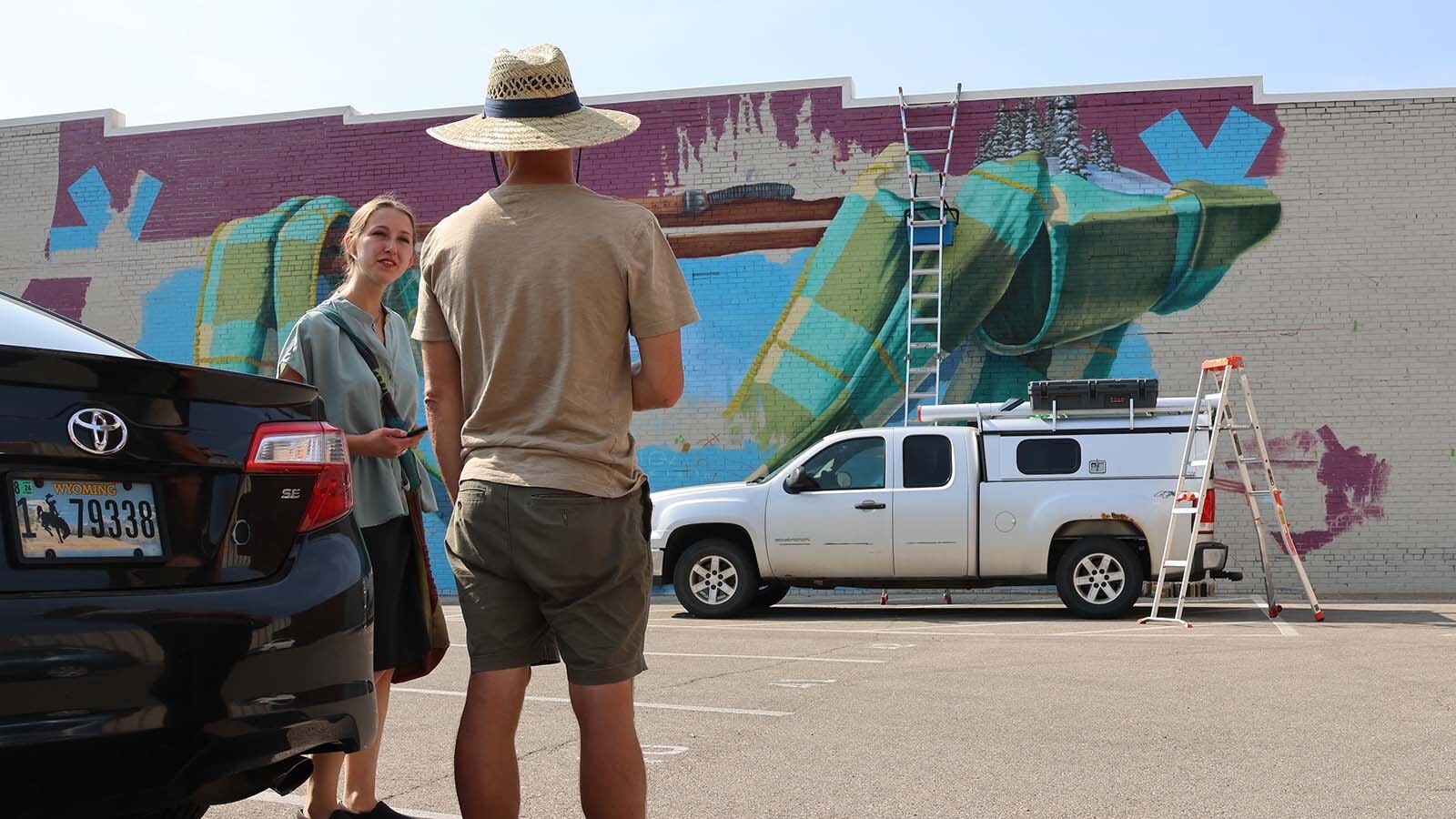 Artist Dan Toro said he spends a lot of time talking to people as part of the mural creation process. People are interested in what he is doing.