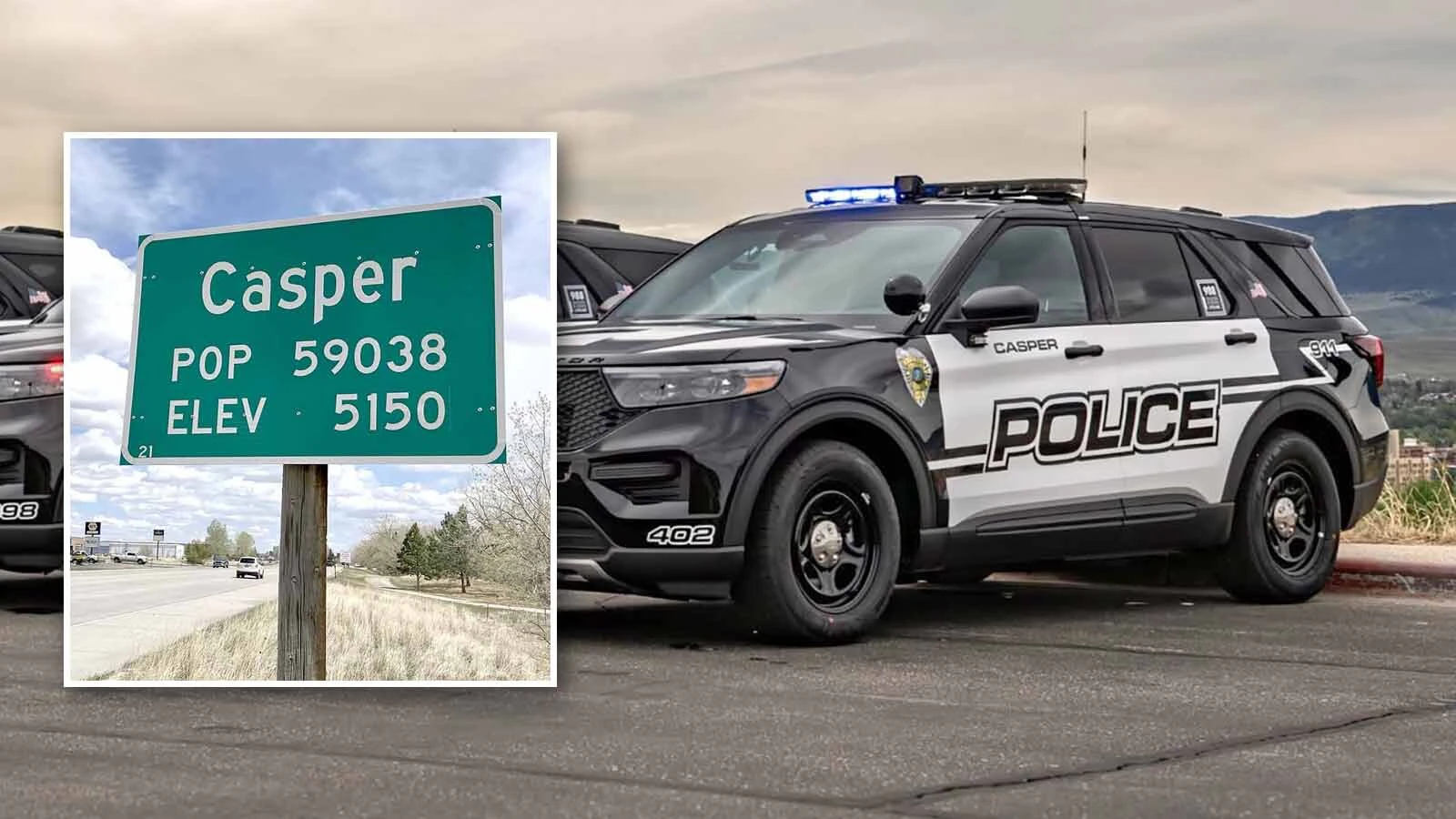 Casper police and green sign 9 19 26