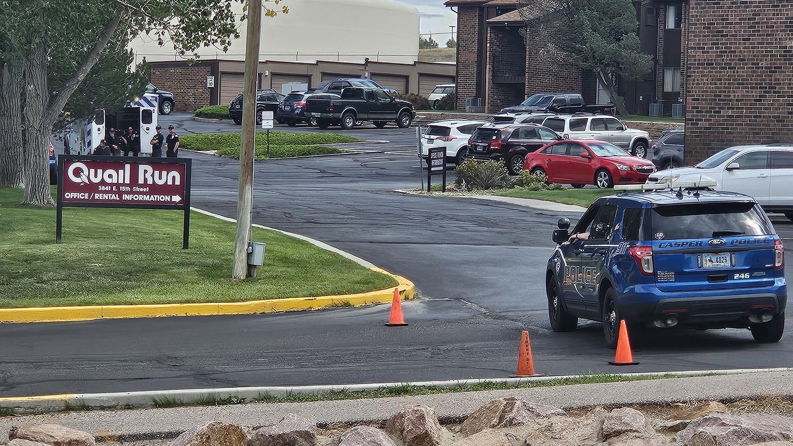 An apartment building was evacuated while Casper police negotiated with a suspect barricaded in one of the apartments Friday.