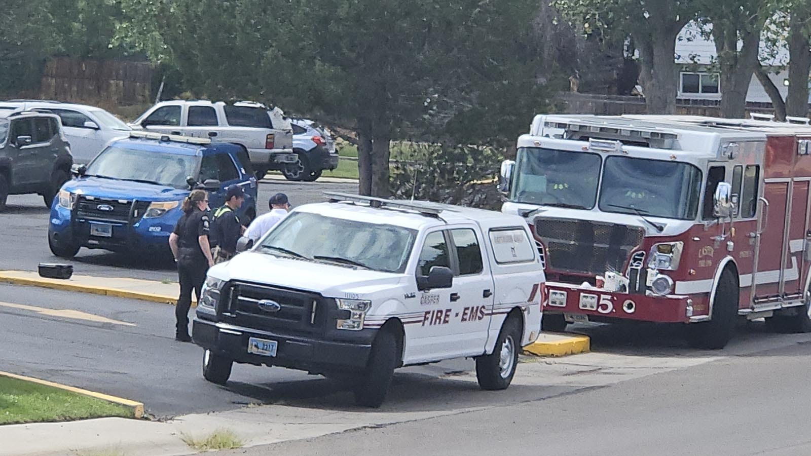 An apartment building was evacuated while Casper police negotiated with a suspect barricaded in one of the apartments Friday.