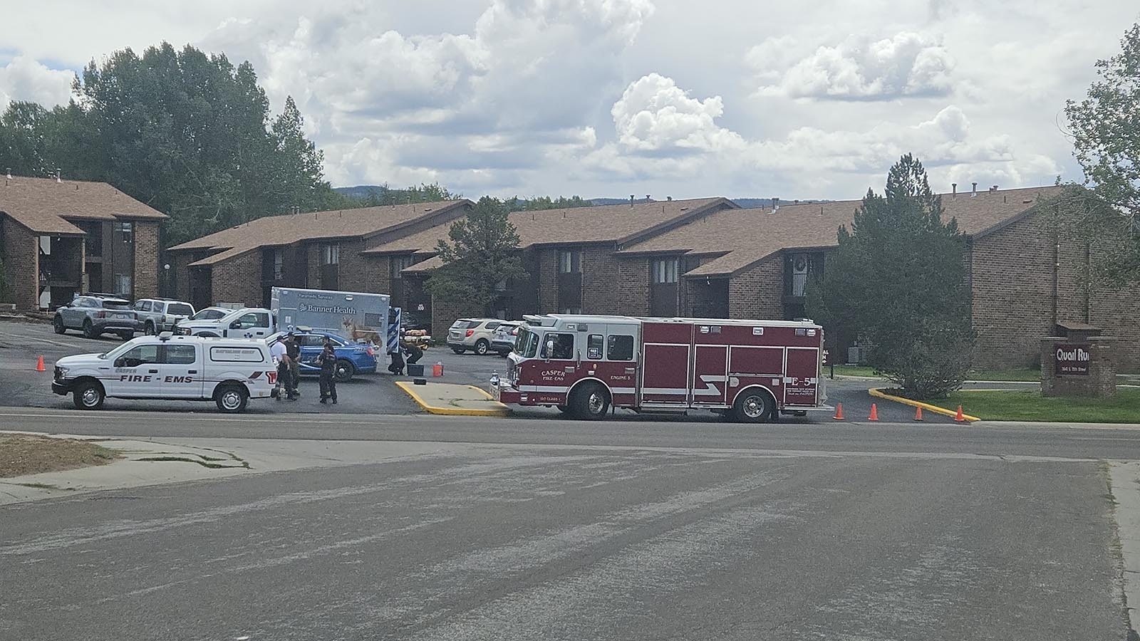 An apartment building was evacuated while Casper police negotiated with a suspect barricaded in one of the apartments Friday.