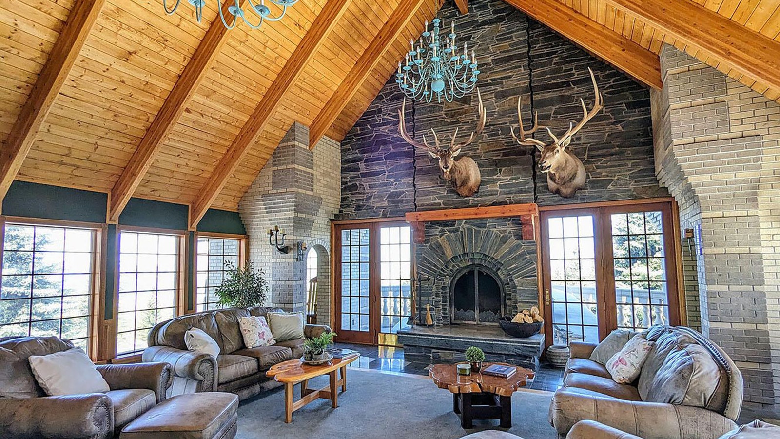 A rustic, inviting living room.
