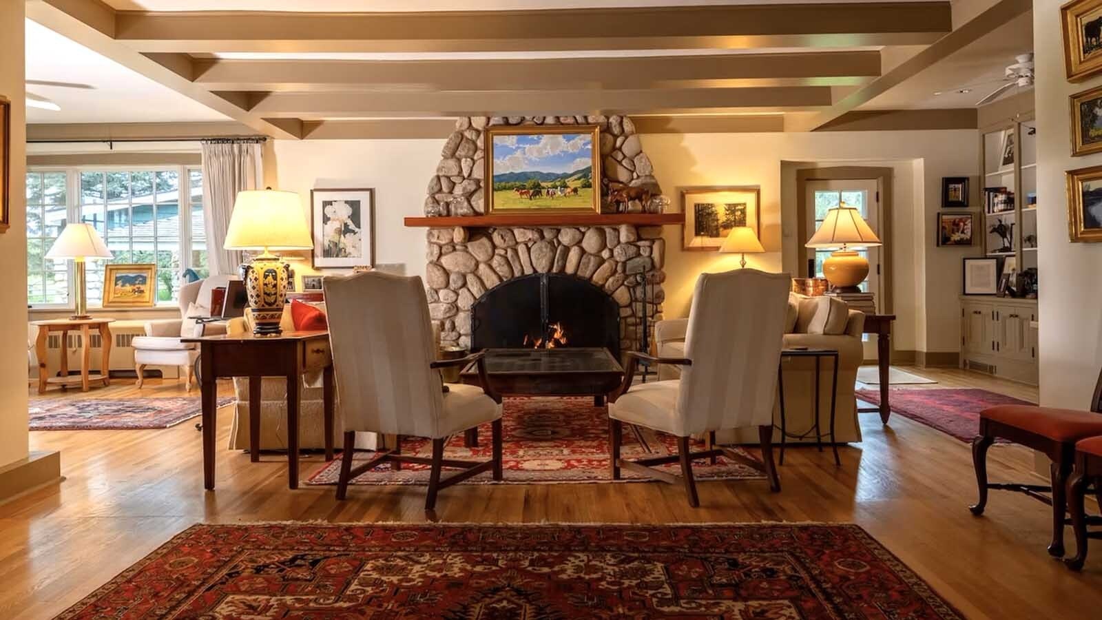 Inside one of the ranch homes at the historic Cato Ranch near Sheridan, Wyoming.