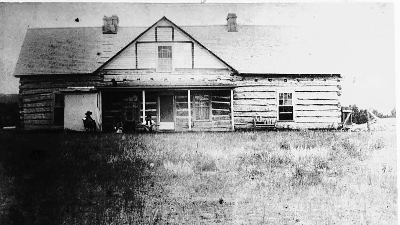 In 1879, Moreton Frewen and his brother Richard, built the first two-storied building in Wyoming. Their cabin was known as Frewen Castle, and they hosted many of the British elite who would come to the Wyoming territory to hunt and camp in the Big Horn Mountains.