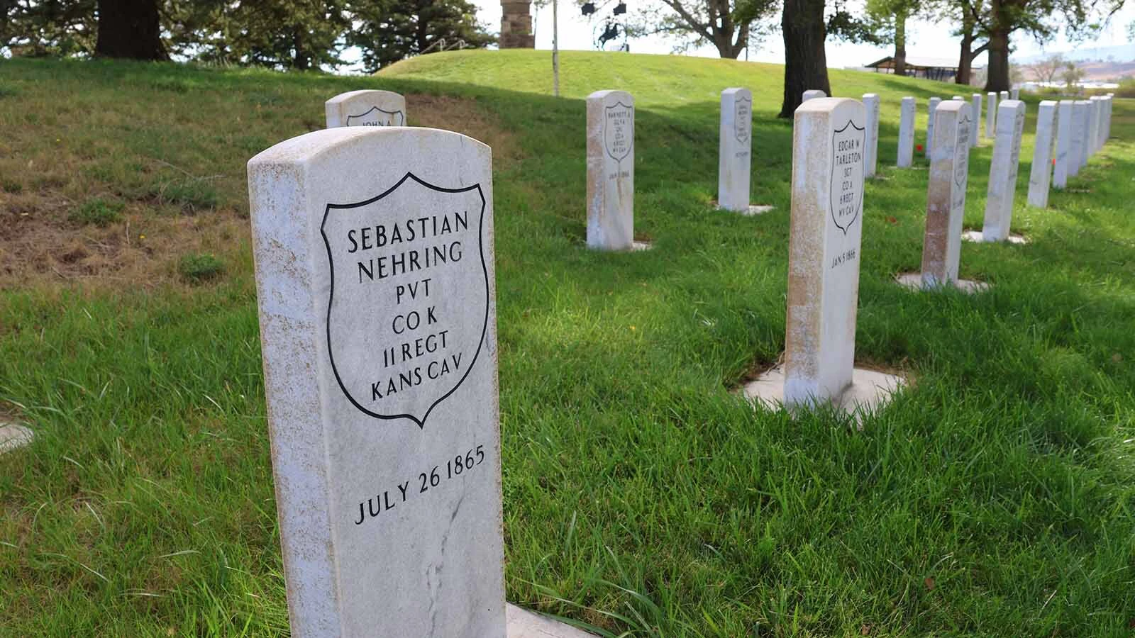 Sebastian Nehring was a German immigrant and Kansas farmer who had once served in the Prussian Army. He died in the Battle of Platte Bridge along with Lt. Caspar Collins. 