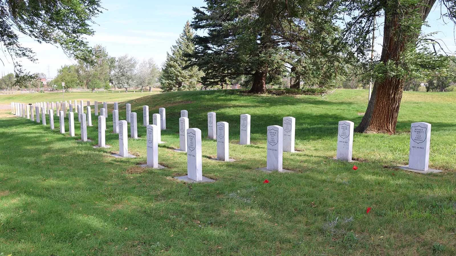 Fifty new headstones are being installed on the grounds of Fort Caspar to complete a four-year project identifying soldiers who gave their lives while assigned to the fort and Platte Bridge Station from 1862-1867.