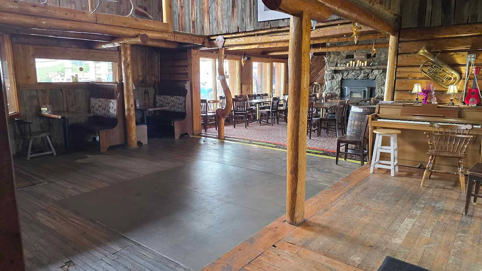 Inside the Trading Post, one of two places offering live music most summer weekends in Centennial. It is closing for the winter.