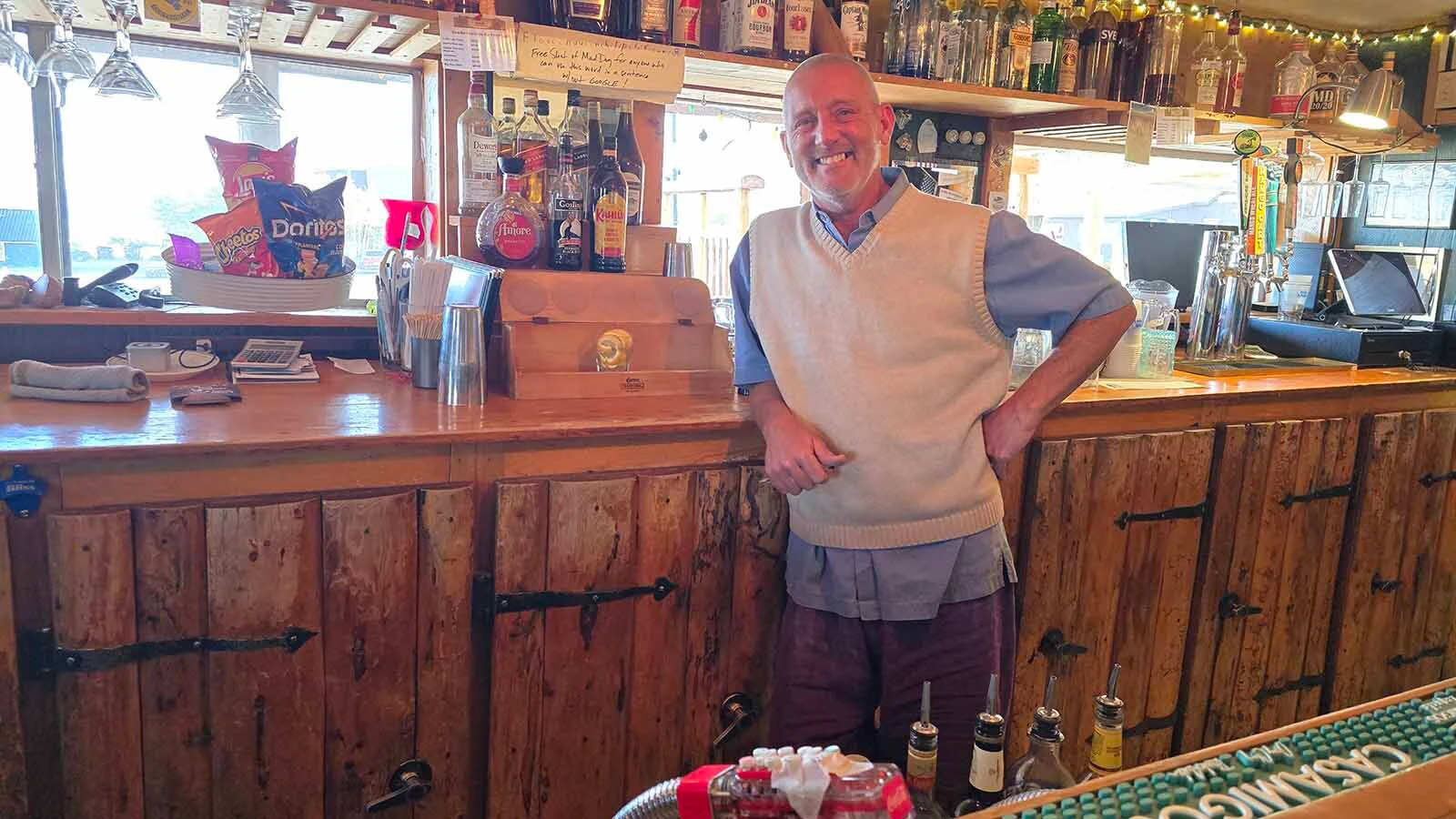 A bartender everyone knows as "Brownie" is among the seasonal residents of Centennial. He heads back to the East Coast at the end of the season. During the season, he lives out of his truck. Housing in Centennial isn't affordable for the service workers who keep it running.