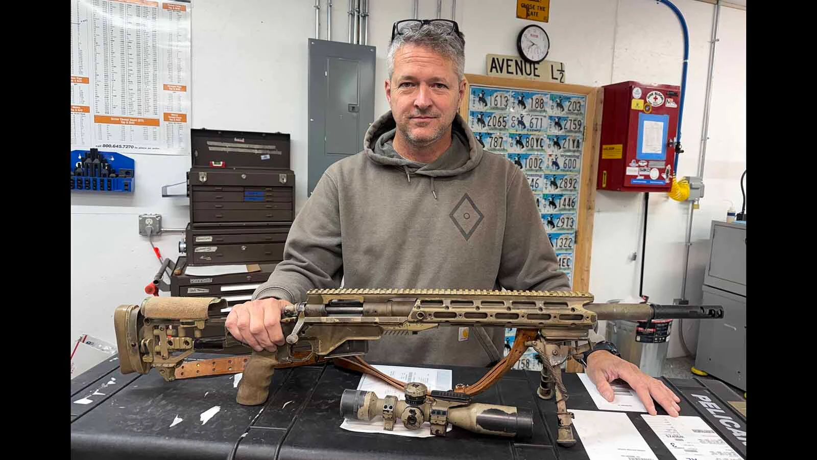 Lander’s Chad Cassady has been reunited with the sniper rifle he carried into battle during the Second Battle of Fallujah in November 2004. 