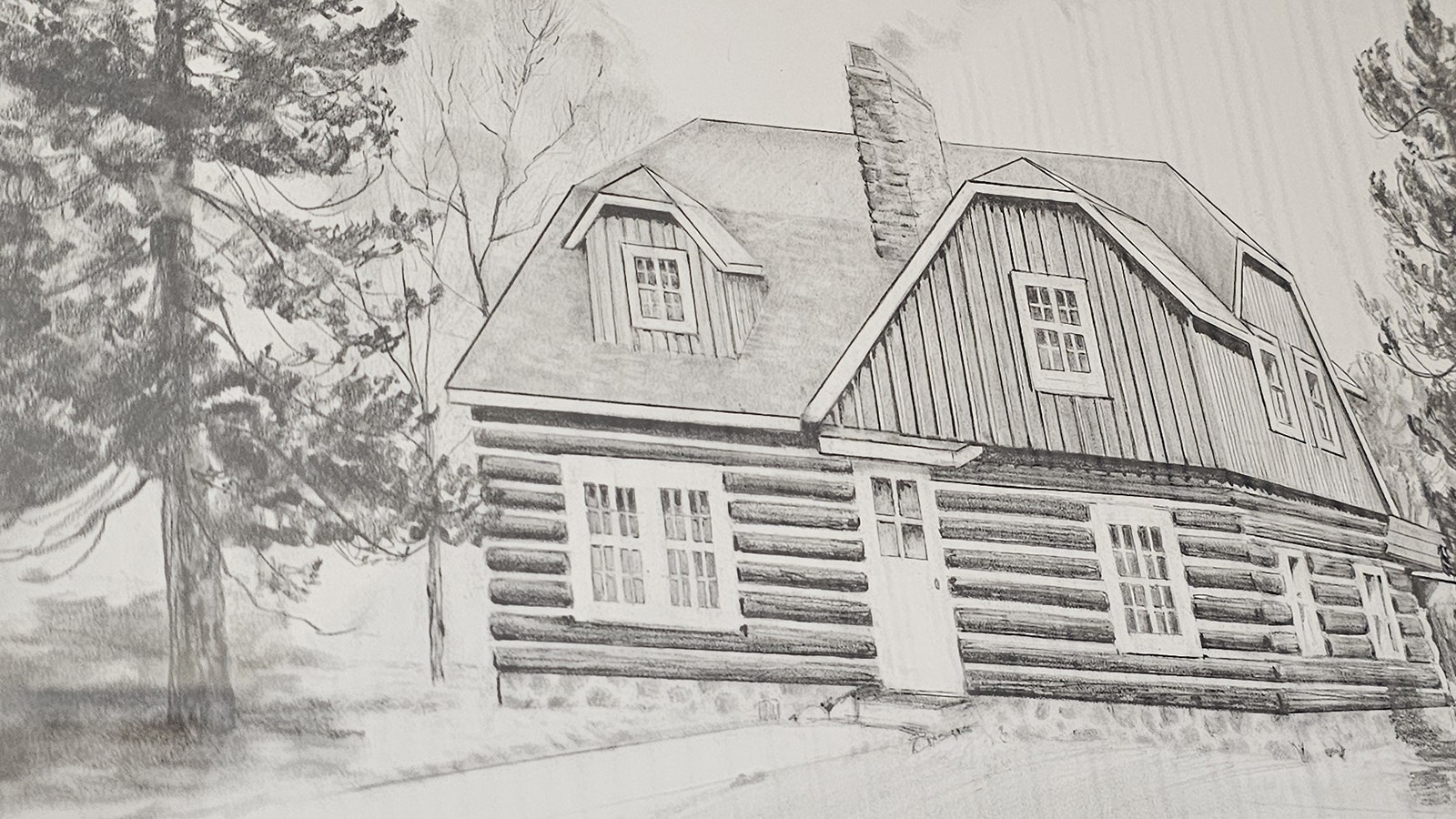 An artist's sketch of the Chambers House Bed and Breakfast.