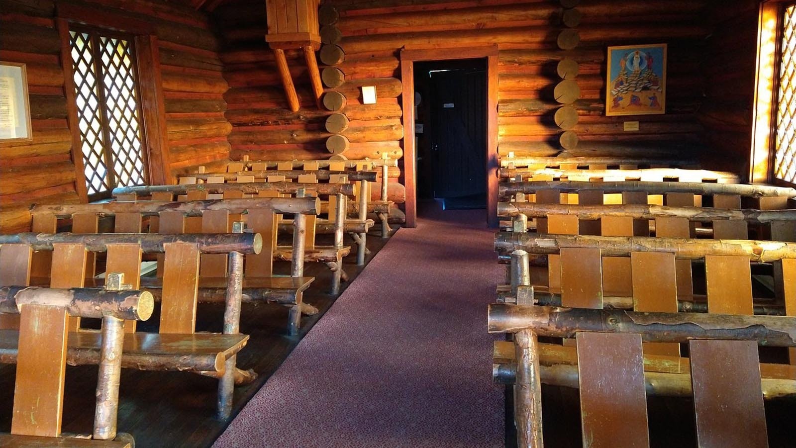 Inside the Chapel of the Transfiguration.