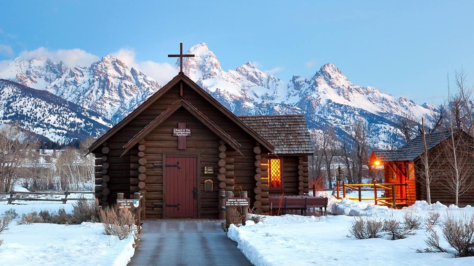 Chapel of the Transfiguration in winter.