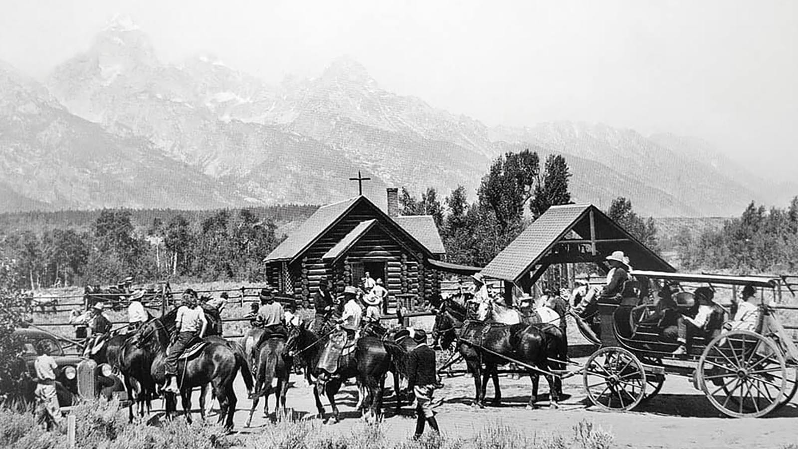 The Chapel of the Transfiguration was built to alleviate frustrations from 25-mile bumply buckboard rides to church on Sundays.