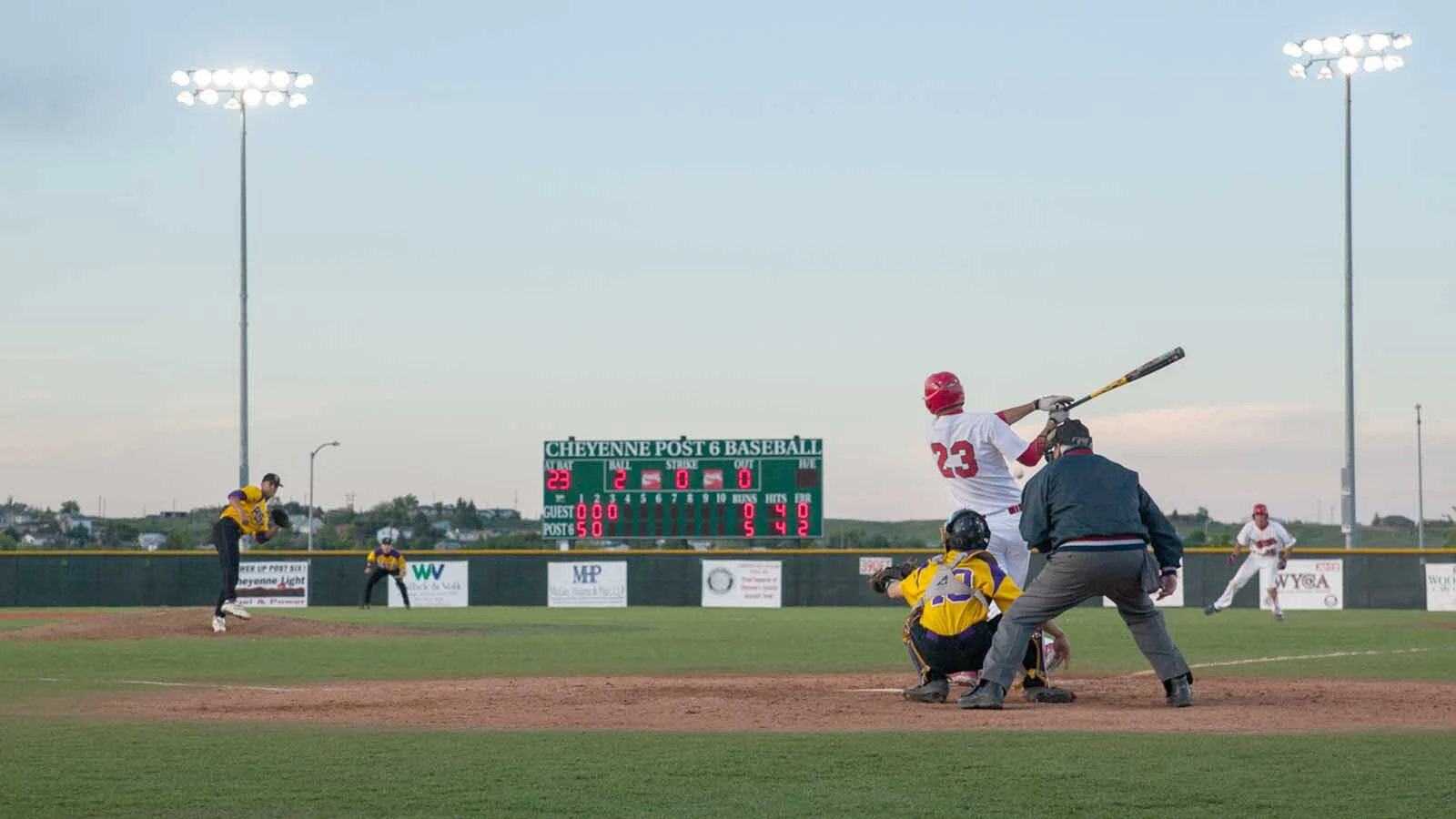 This file photo shows an Cheyenne American Legion Post 6 baseball game in progress.