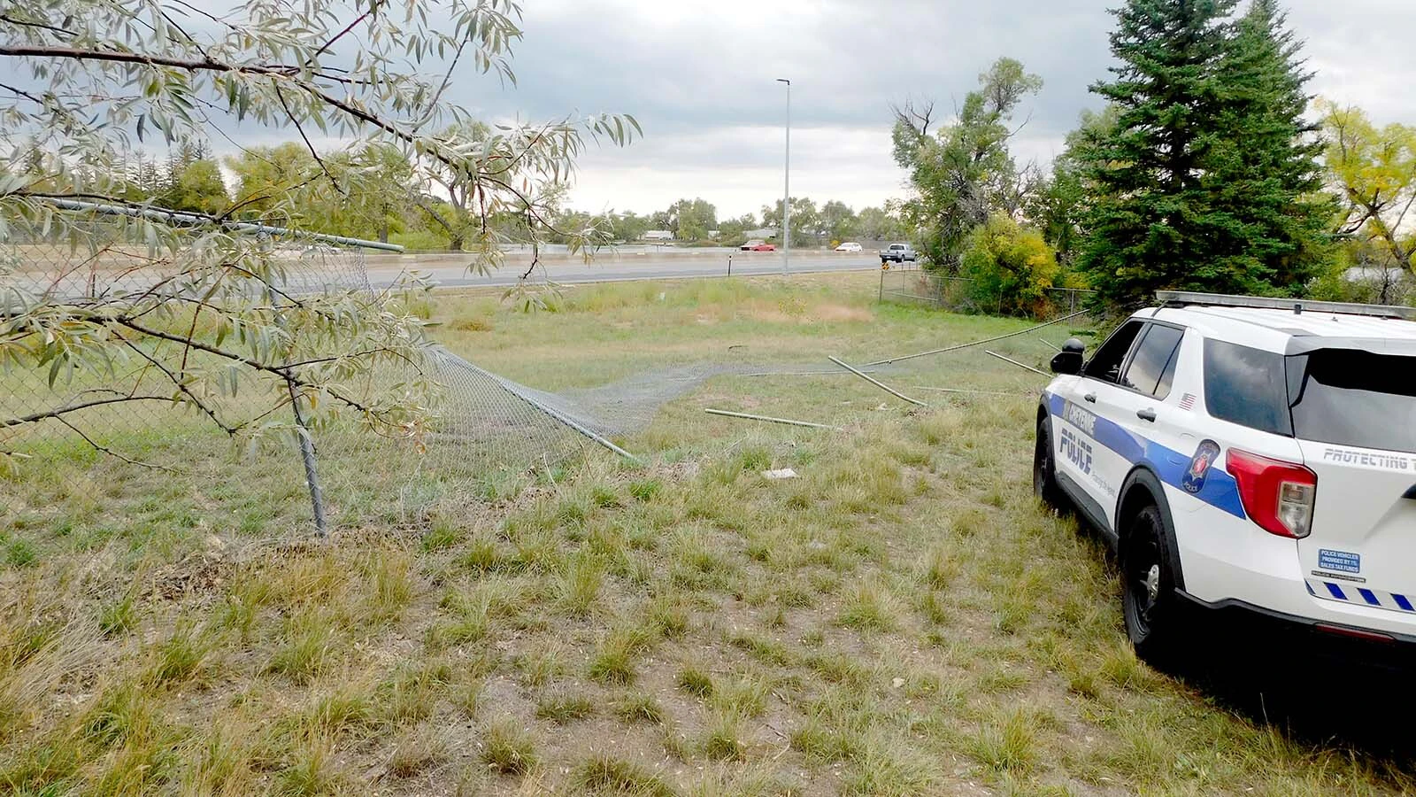 Gust Martinez Jr. of Denver is accused of tearing up the golf course at Cheyenne Country Club in his pickup, then leading police on a slow-speed pursuit to historic downtown.