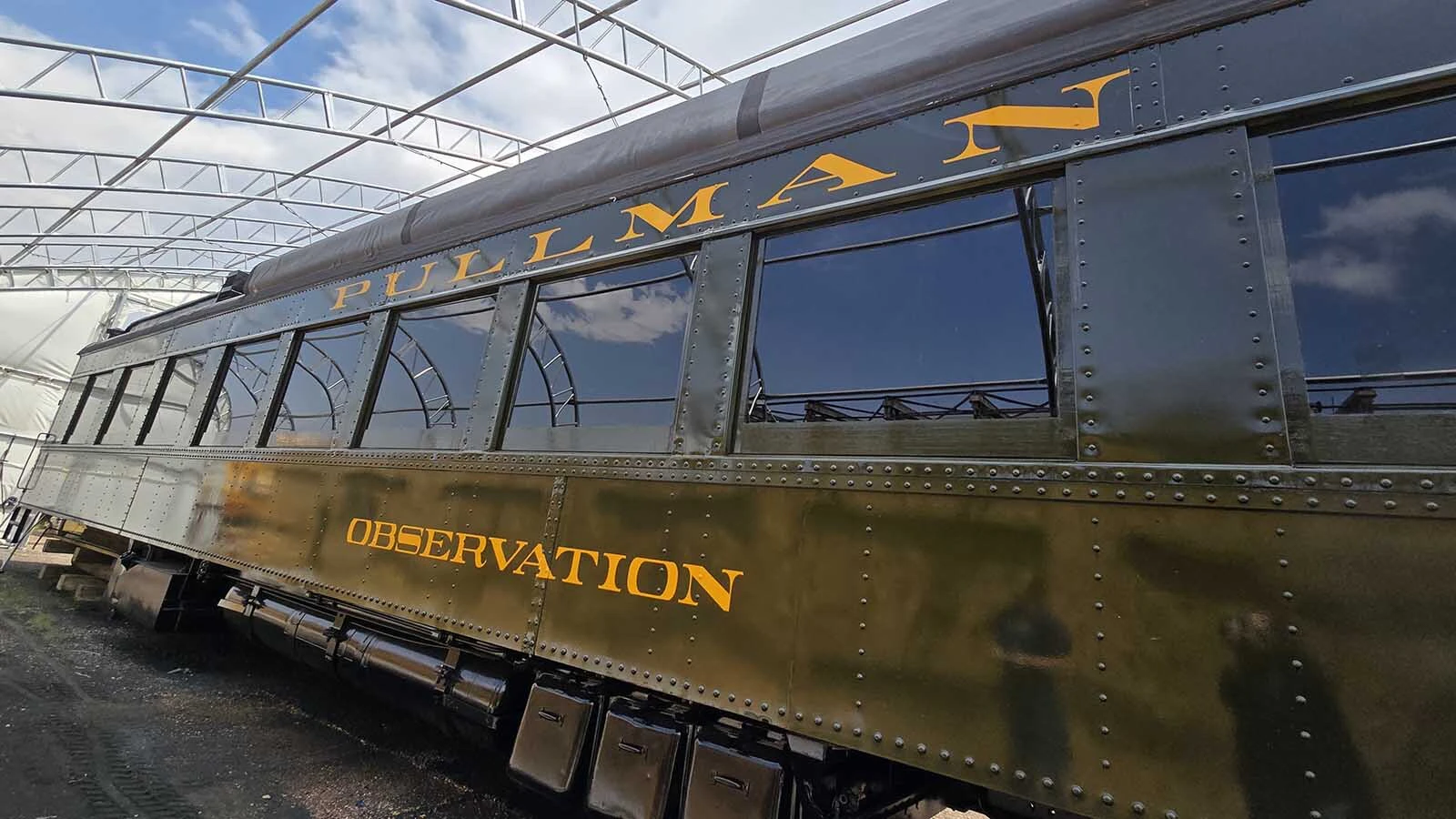 One of two Pullman cars restored for Cheyenne's 15th Street Railcar experience. The car will be moved into place this weekend.
