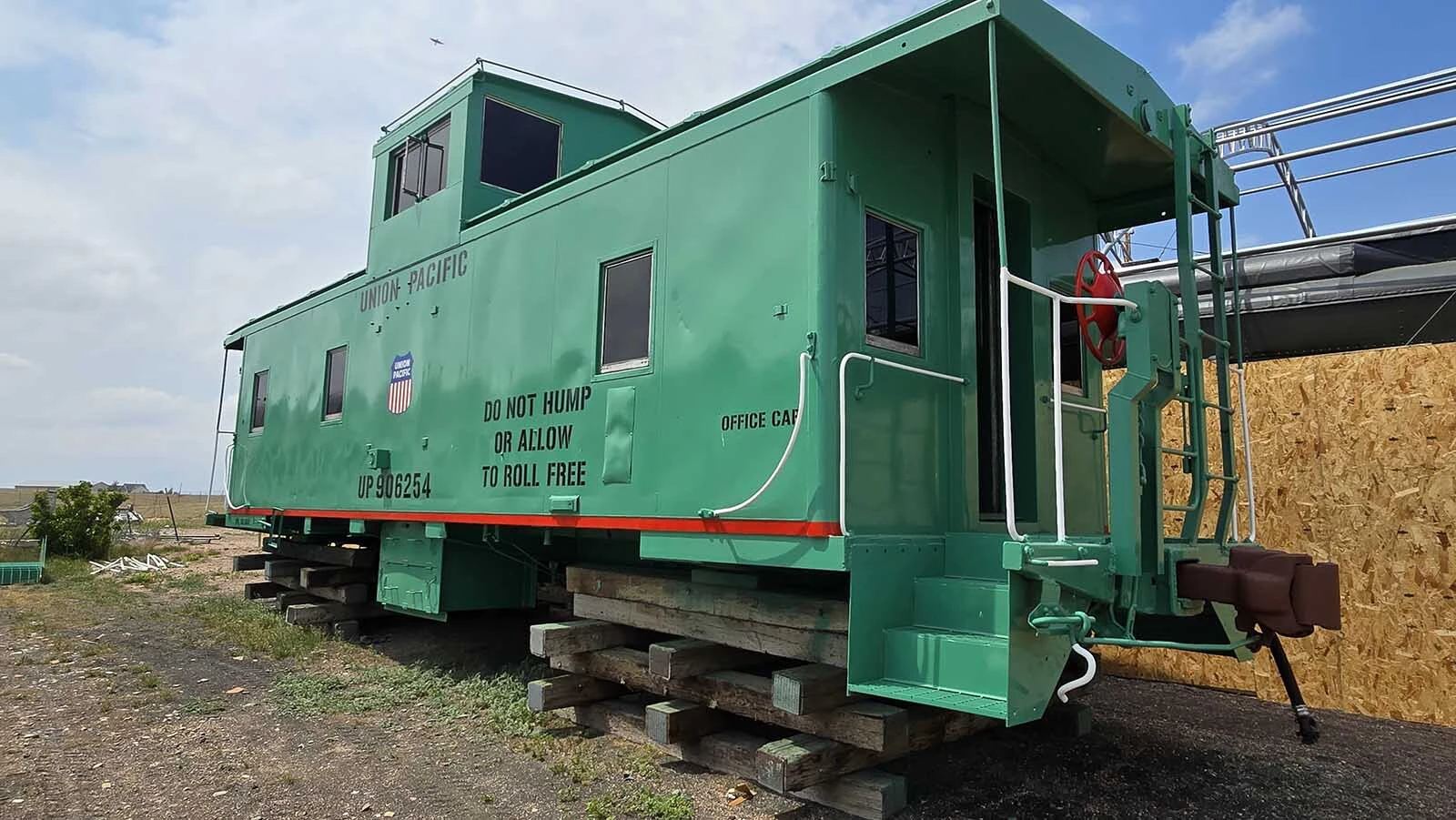 This caboose is painted in a color called Kenefick green, as a tribute to railroad maintenance crews. The restored car is headed for the 15th Street Railcar experience in Cheyenne.