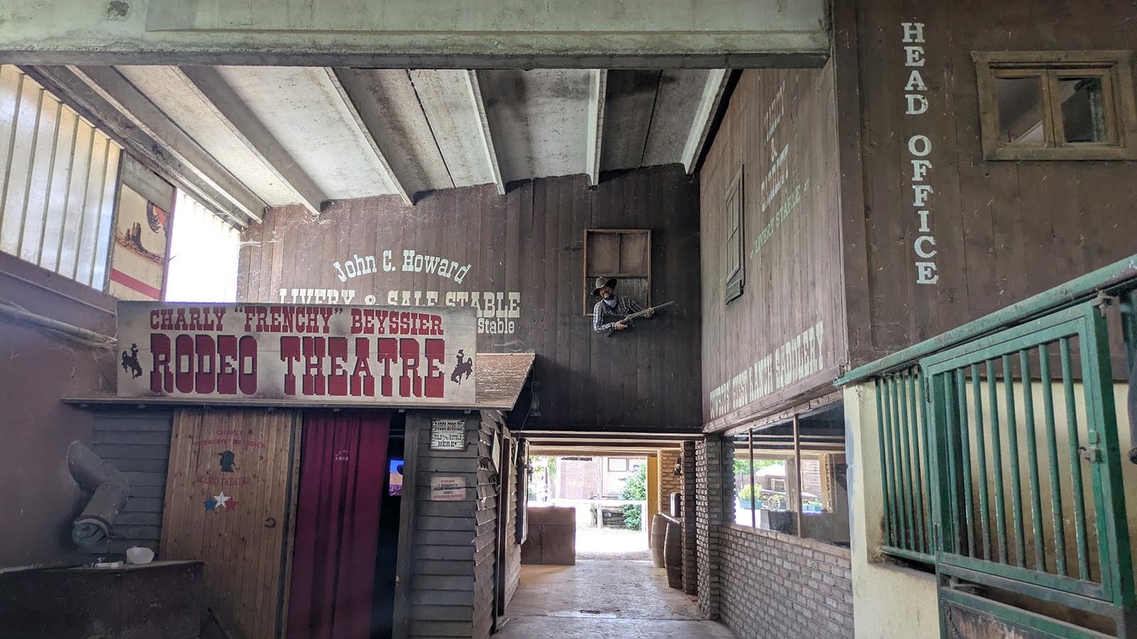 The Western theme is pervasive at Cowboyland, including in the horse stable.