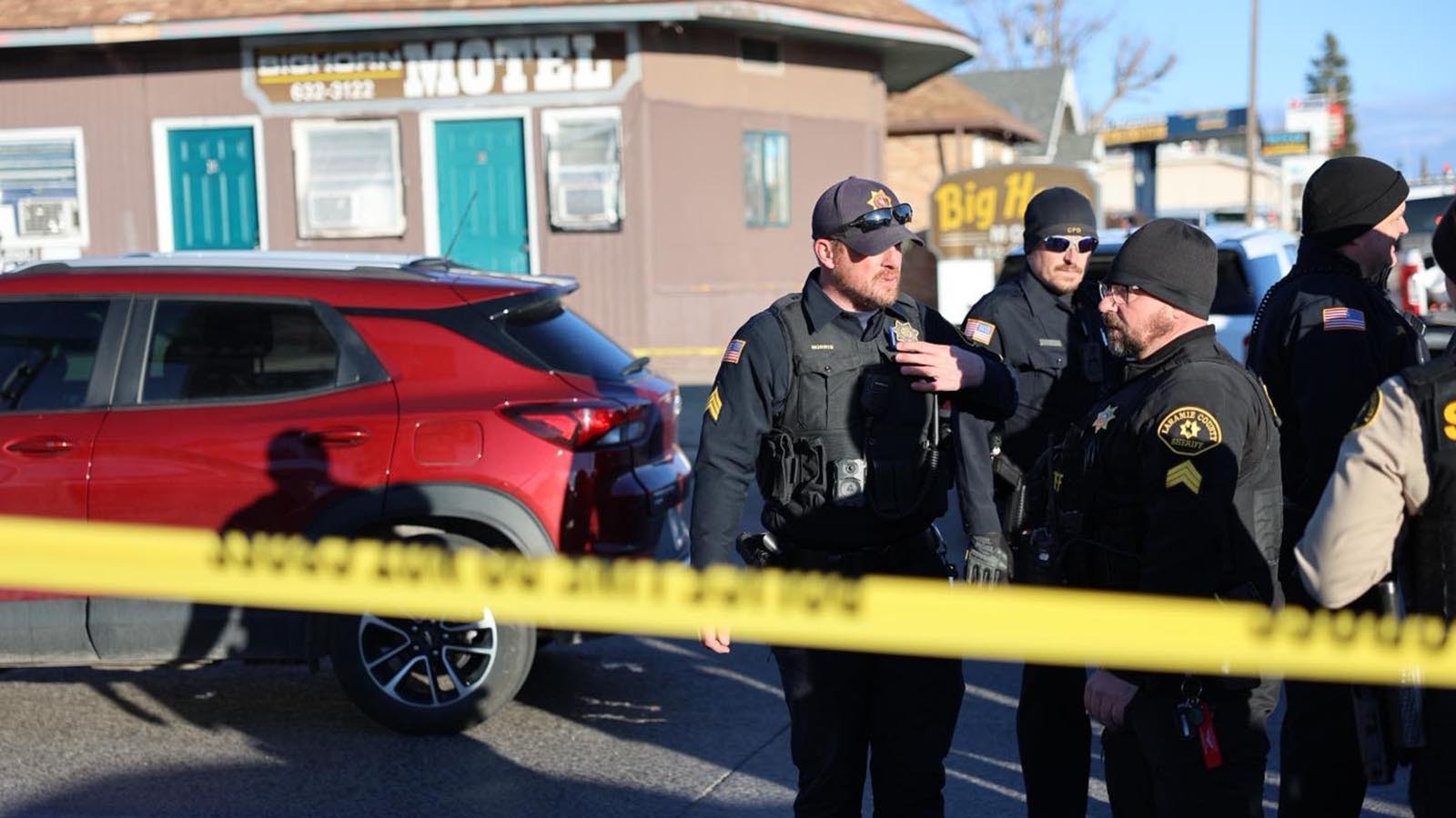 Cheyenne police and the joint Cheyenne Police Department/Laramie County Sheriff's Office SWAT team responded to a standoff at the Bighorn Motel on Friday, Jan. 9, 2026.