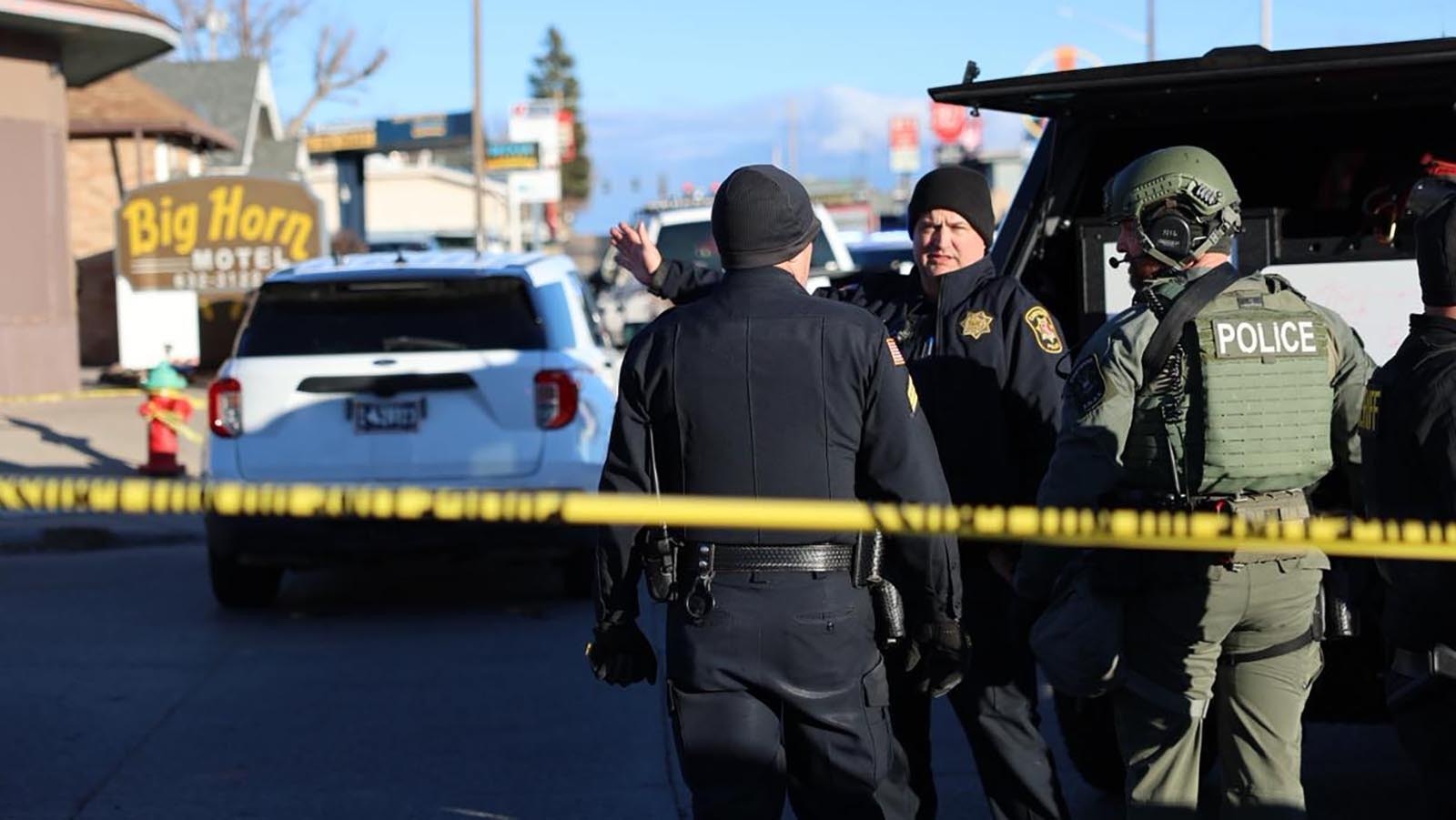 Cheyenne police and the joint Cheyenne Police Department/Laramie County Sheriff's Office SWAT team responded to a standoff at the Bighorn Motel on Friday, Jan. 9, 2026.