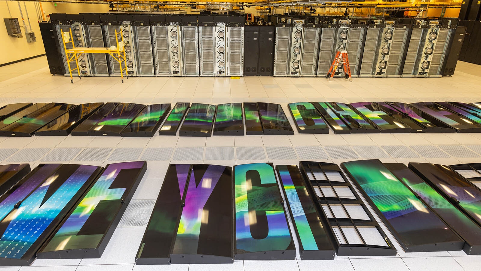 The Cheyenne supercomputer was in service for seven year, but is now being dismantled to move after it sold at auction to a mystery buyer for $480,000. The set-up still packs a punch with speeds at 5.34 teraflopw, or about 5.3 quadrillion calculations per second.