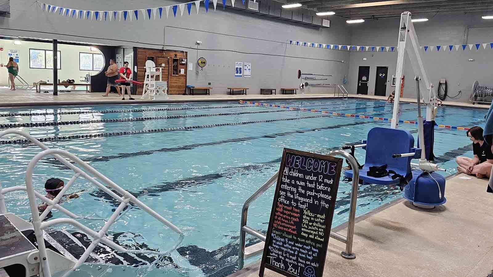 The swimming pool at the YMCA was not busy at 3 p.m. Monday, but fills up later in the evening with swim classes and water aerobics. The facility will shut down Sept. 26, however.
