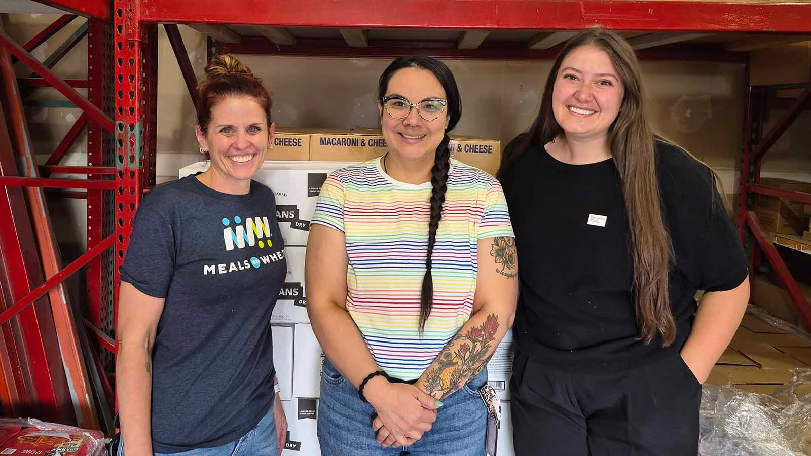 Executive directors of three Cheyenne hunger-relief agencies — from left, Stephanie Freeman of Meals on Wheels, Kristen Erin Balderaz of Needs Inc., and Bailey Monk of St. Joseph's Food Pantry — say Laramie County is seeing an unprecedented demand for food from needy clients.