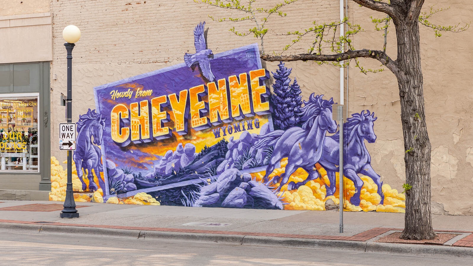 This mural can be viewed at Pioneer Avenue and Lincolnway in downtown Cheyenne.