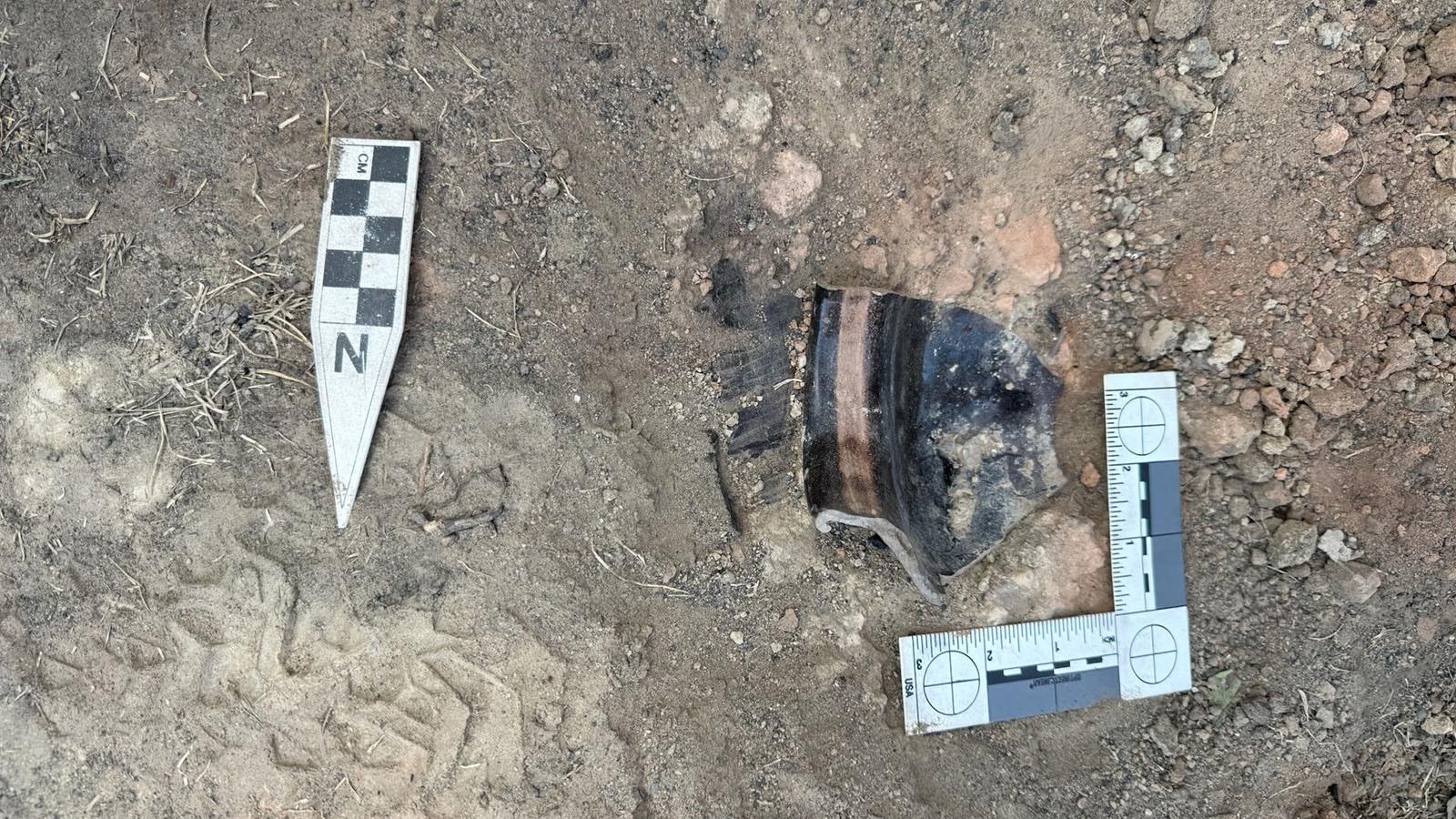A shard of pottery found at the Chinatown dig site in Rock Springs.