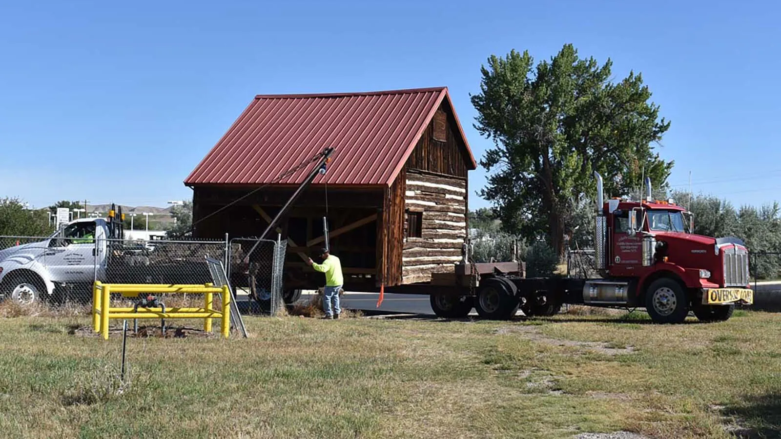 Moving day for this autentic 1800s Chinese laundry and bath house, which now sits at the Pioneer Village in Lander.