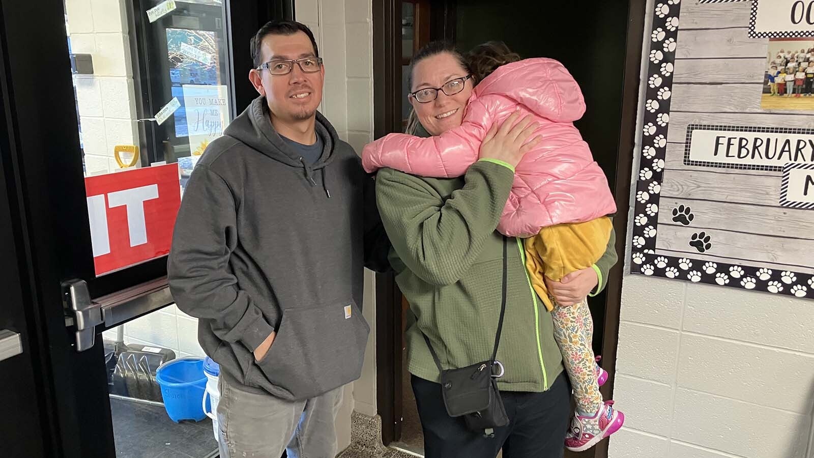 Michael and Ruth Capshaw of Casper attended an open house at Paradise Elementary School in Casper to investigate the school’s Mandarin immersion program. They hope to enroll daughter Lyra, 4, in the program next year.