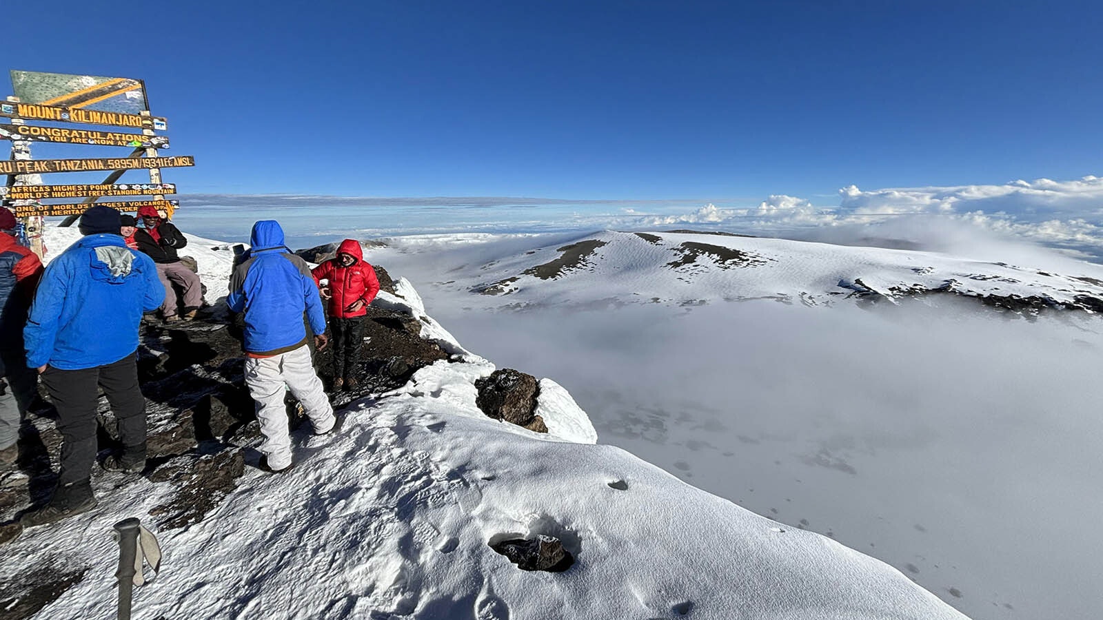 The view from the top of Kilimanjaro.
